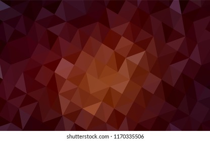 Dark Red vector triangle mosaic cover. Polygonal abstract illustration with gradient. A new texture for your web site.