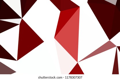 Dark Red vector triangle mosaic cover. Geometric illustration in Origami style with gradient.  Brand new style for your business design.