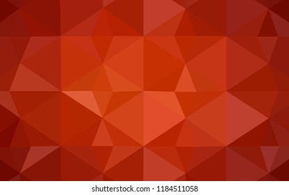 Dark Red vector triangle mosaic cover. Polygonal abstract illustration with gradient. A completely new template for your banner.