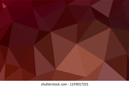 Dark Red vector triangle mosaic cover. Colorful illustration in polygonal style with gradient. A new texture for your web site.