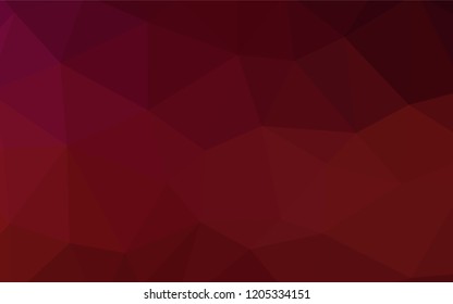 Dark Red vector triangle mosaic cover. Creative illustration in halftone style with triangles. Pattern for a brand book's backdrop.