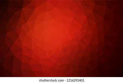 Dark Red vector triangle mosaic texture. Colorful abstract illustration with triangles. Template for cell phone's backgrounds.