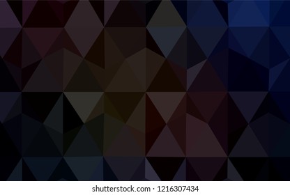 Dark Red vector triangle mosaic template. Colorful illustration in polygonal style with gradient. Pattern for a brand book's backdrop.
