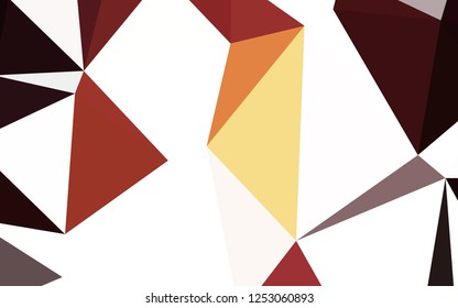 Dark Red vector triangle mosaic template. Colorful abstract illustration with triangles. Brand new style for your business design.