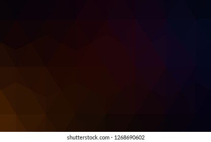 Dark Red vector triangle mosaic cover. Colorful illustration in polygonal style with gradient. Best triangular design for your business.
