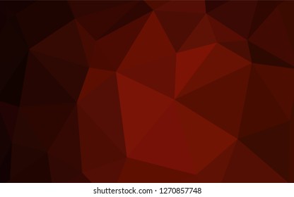 Dark Red vector triangle mosaic template. Colorful illustration in abstract style with triangles. Best triangular design for your business.