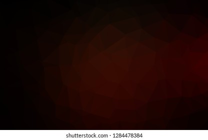 Dark Red vector triangle mosaic cover. Colorful illustration in Origami style with gradient.  The best triangular design for your business.