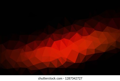 Dark Red vector triangle mosaic texture. Elegant bright polygonal illustration with gradient. Pattern for a brand book's backdrop.