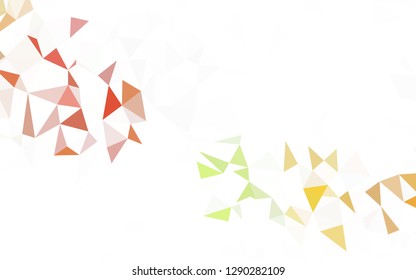 Dark Red vector triangle mosaic texture. Triangular geometric sample with gradient.  Best triangular design for your business.