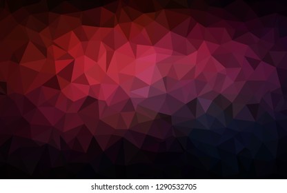 Dark Red vector triangle mosaic background. Creative geometric illustration in Origami style with gradient. Brand new design for your business.