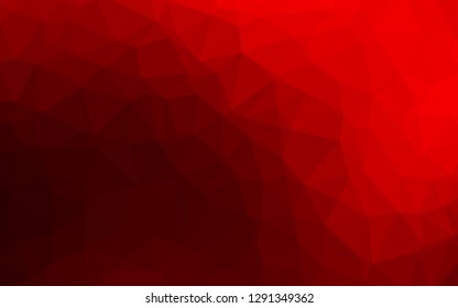 Dark Red vector triangle mosaic template. Brand new colorful illustration in with gradient. Textured pattern for background.