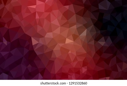 Dark Red vector triangle mosaic texture. Polygonal abstract illustration with gradient. Polygonal design for your web site.