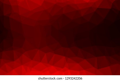 Dark Red vector triangle mosaic template. A sample with polygonal shapes. Polygonal design for your web site.