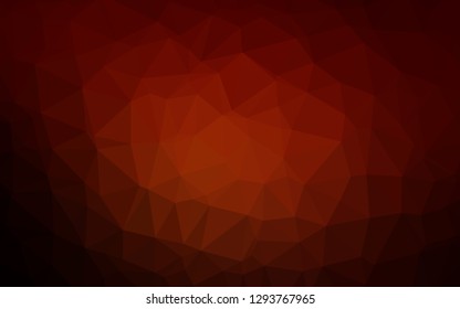 Dark Red vector triangle mosaic texture. Glitter abstract illustration with an elegant design. Brand new design for your business.