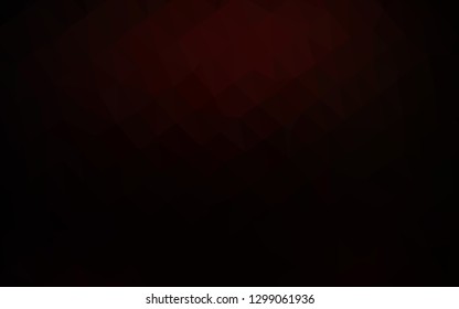 Dark Red vector triangle mosaic template. Shining illustration, which consist of triangles. Elegant pattern for a brand book.