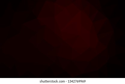 Dark Red vector triangle mosaic texture. A completely new color illustration in a vague style. Brand new design for your business.