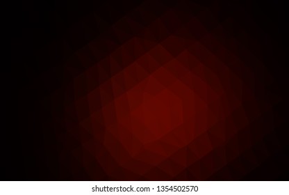 Dark Red vector triangle mosaic template. An elegant bright illustration with gradient. Brand new style for your business design.