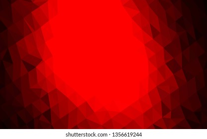 Dark Red vector triangle mosaic template. Brand new colorful illustration in with gradient. Template for your brand book.