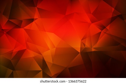 Dark Red vector triangle mosaic texture. Elegant bright polygonal illustration with gradient. Textured pattern for your backgrounds.