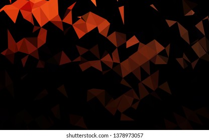 Dark Red vector triangle mosaic texture. Shining colored illustration in a Brand new style. Template for your brand book.