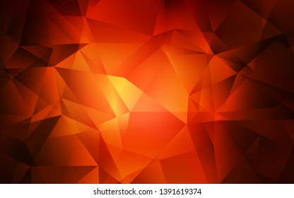Dark Red vector triangle mosaic template. Glitter abstract illustration with an elegant triangles. Brand new style for your business design.