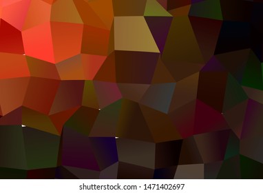Dark Red vector triangle mosaic background. Colorful illustration in polygonal style with gradient. Polygonal design for your web site.