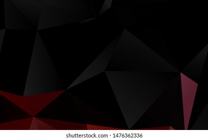 Dark Red vector triangle mosaic texture. Geometric illustration in Origami style with gradient. Polygonal design for your web site.