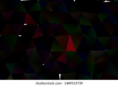 Dark Red vector triangle mosaic template. Brand new colorful illustration in with gradient. Completely new template for your business design.