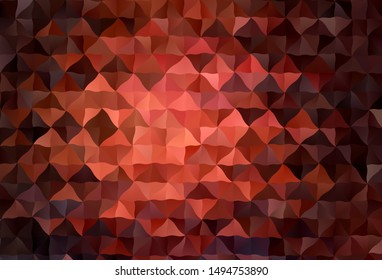 Dark Red vector triangle mosaic background. Modern abstract illustration with triangles. Brand new style for your business design.