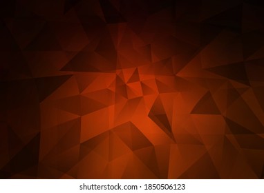 Dark Red vector triangle mosaic texture. Triangular geometric sample with gradient.  Pattern for a brand book's backdrop.