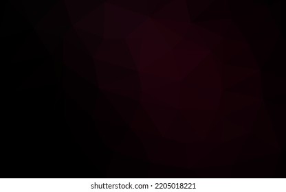 Dark Red vector triangle mosaic template. Modern geometrical abstract illustration with gradient. Completely new design for your business.