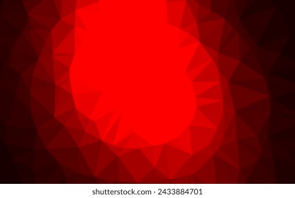 Dark Red vector triangle mosaic template. Creative illustration in halftone style with gradient. Textured pattern for background.