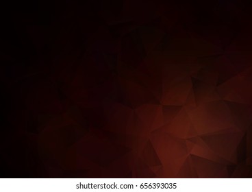 Dark Red vector triangle mosaic background. Modern geometrical abstract illustration with gradient. Brand-new style for your business design.