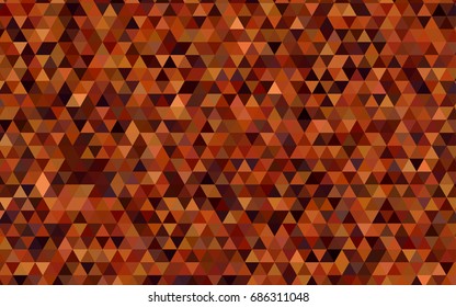 Dark Red vector triangle mosaic template. Shining illustration, which consist of triangles. A new texture for your design.