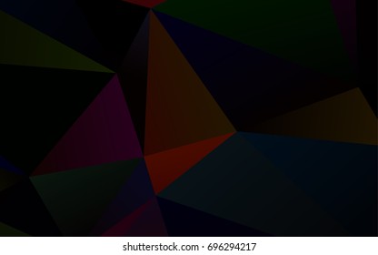 Dark Red vector triangle mosaic background. Brand-new colored illustration in blurry style with gradient. A completely new design for your business.