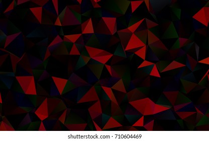 Dark Red vector triangle mosaic pattern. An elegant bright illustration with gradient. A new texture for your design.