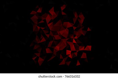 Dark Red vector triangle mosaic template. An elegant bright illustration with gradient. The polygonal design can be used for your web site.
