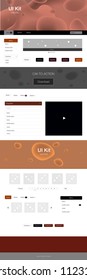 Dark Red vector ui kit with bubble shapes. Colorful abstract illustration with gradient lines. This sample is for your website.