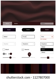 Dark Red vector ui kit with bubble shapes. Colorful illustration in abstract memphis style with gradient. This template you can use for websites.