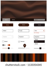 Dark Red vector ui kit with bubble shapes. Shining curly illustration in marble style with gradient. This template you can use for websites.