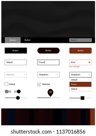Dark Red vector ui kit with bubble shapes. Colorful abstract illustration with gradient lines. This template you can use for landing pages.