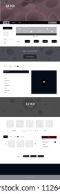 Dark Red vector web ui kit with lamp shapes. Glitter abstract illustration with blurred bubble shapes.. Beautiful layout for websites, landing pages.