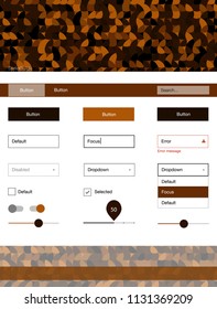 Dark Red vector web ui kit with spheres. Colorful Style guide with circles on abstract background. This sample is for your landing page.