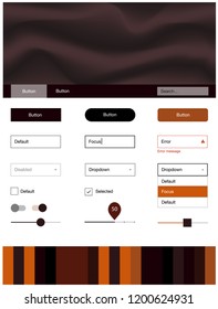 Dark Red vector web ui kit with lamp shapes. Shining curly illustration in marble style with gradient. This sample is for your landing page.