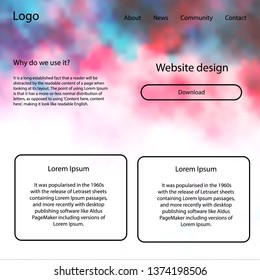 Dark Red vector web ui kit with nebula stars. Decorative ui kit design in abstract style with colorful sky. This sample is for your website.