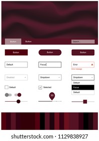 Dark Red vector wireframe kit with abstract circles. Shining curly illustration in marble style with gradient. This template you can use for landing pages.