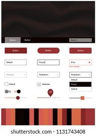 Dark Red vector wireframe kit with abstract circles. Creative illustration in halftone marble style with gradient. Simple colorful design for websites.