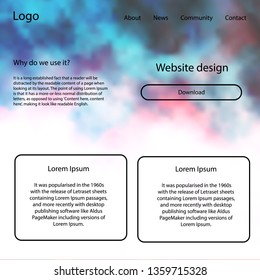 Dark Red vector wireframe kit with galaxy stars. Decorative ui kit design in abstract style with colorful sky. This template you can use for landing pages.