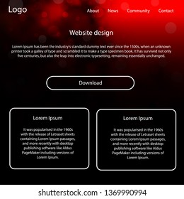 Dark Red vector wireframe kit with galaxy stars. Decorative ui kit design in abstract style with colorful sky. This sample is for your website.