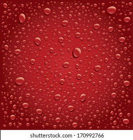 dark red water droplets background 